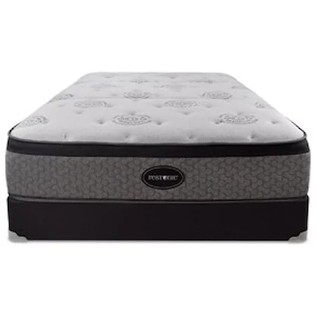 Queen Cushion Firm Encased Coil Mattress and 5" Low Profile Black Foundation